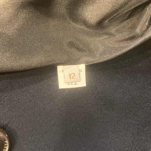 Fleurette coat cashmere blend loro PIANA womens sz 12 navy blue classic luxury - Picture 4 of 16